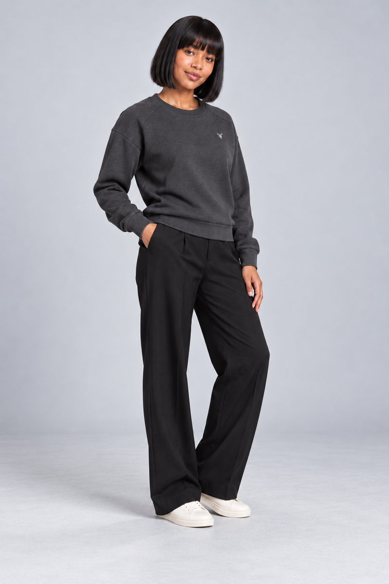 CITY SIGNAL Women's Axis Panel Sweat — Charcoal, View 3