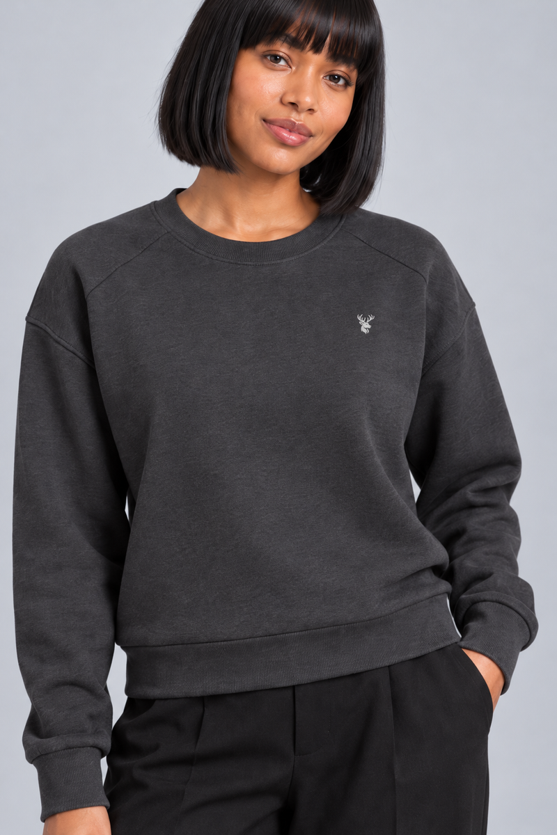 CITY SIGNAL Women's Axis Panel Sweat — Charcoal, View 5