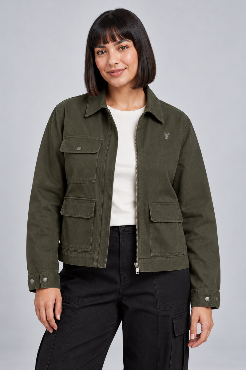 CITY SIGNAL Women's Transit Utility Jacket — Dark Olive, View 5