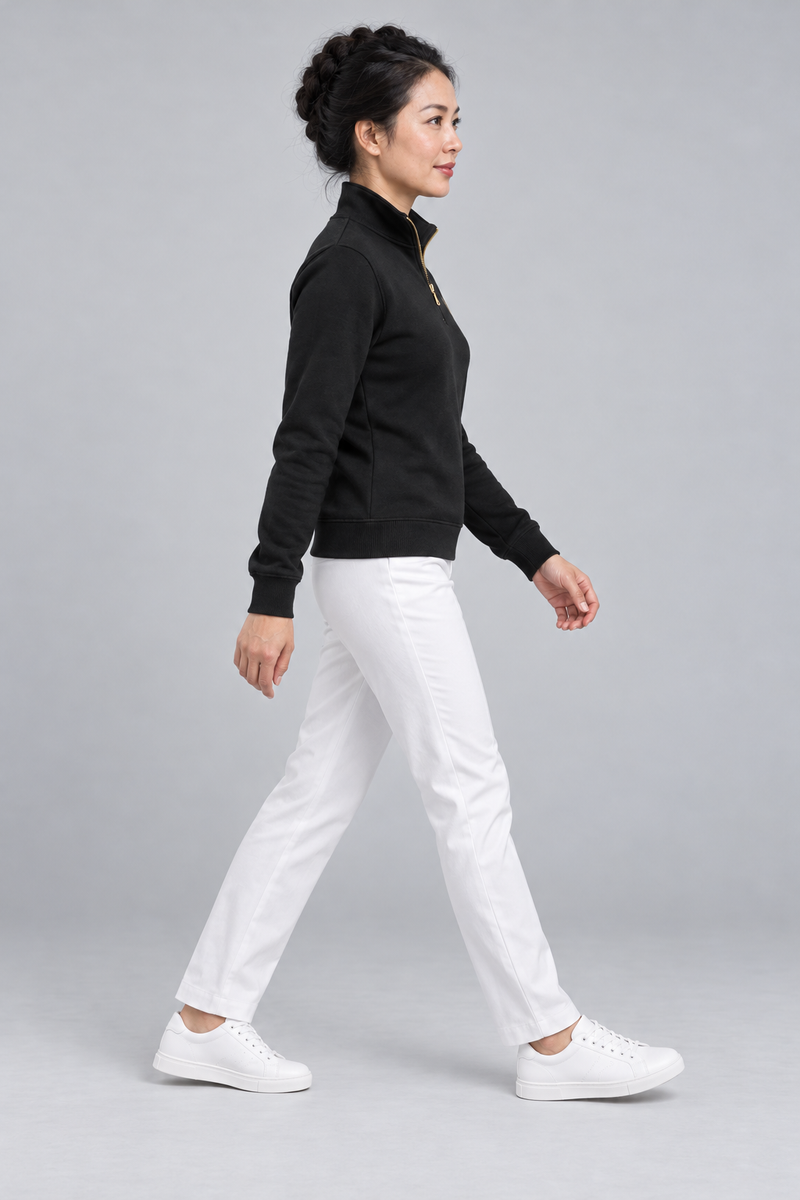 Gold Edition Women's Sovereign Quarter-Zip — Black, Side view