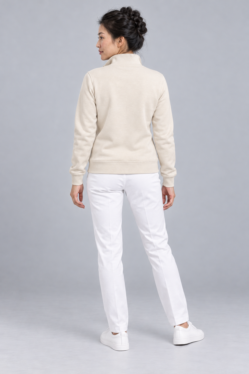 Gold Edition Women's Sovereign Quarter-Zip — Cream, Back view