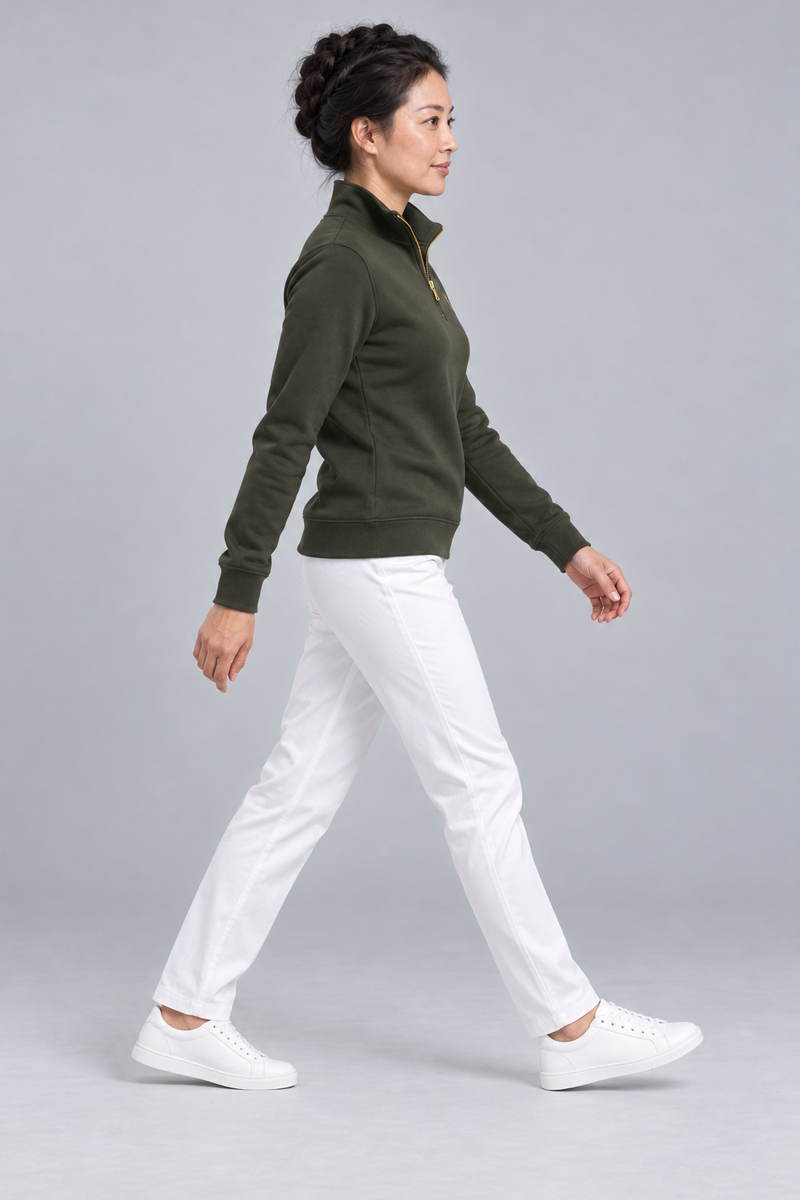 Gold Edition Women's Sovereign Quarter-Zip — Dark Olive, Side view