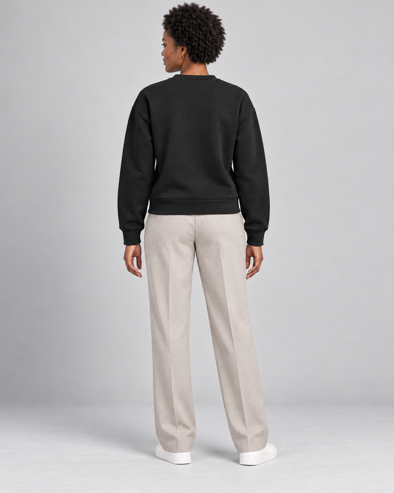 Gold Edition Women's Muse Architectural Crewneck — Black, Back view