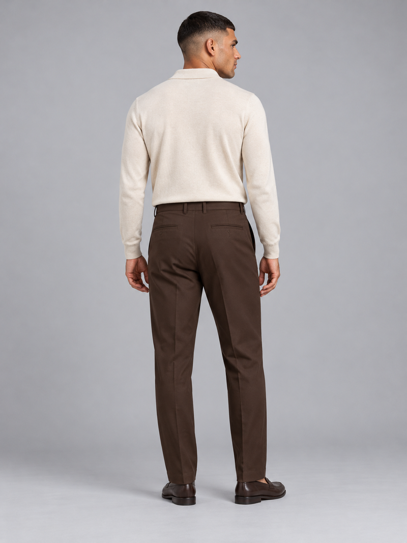 STILL Men's Line One Pleated Trouser — Espresso, View 2