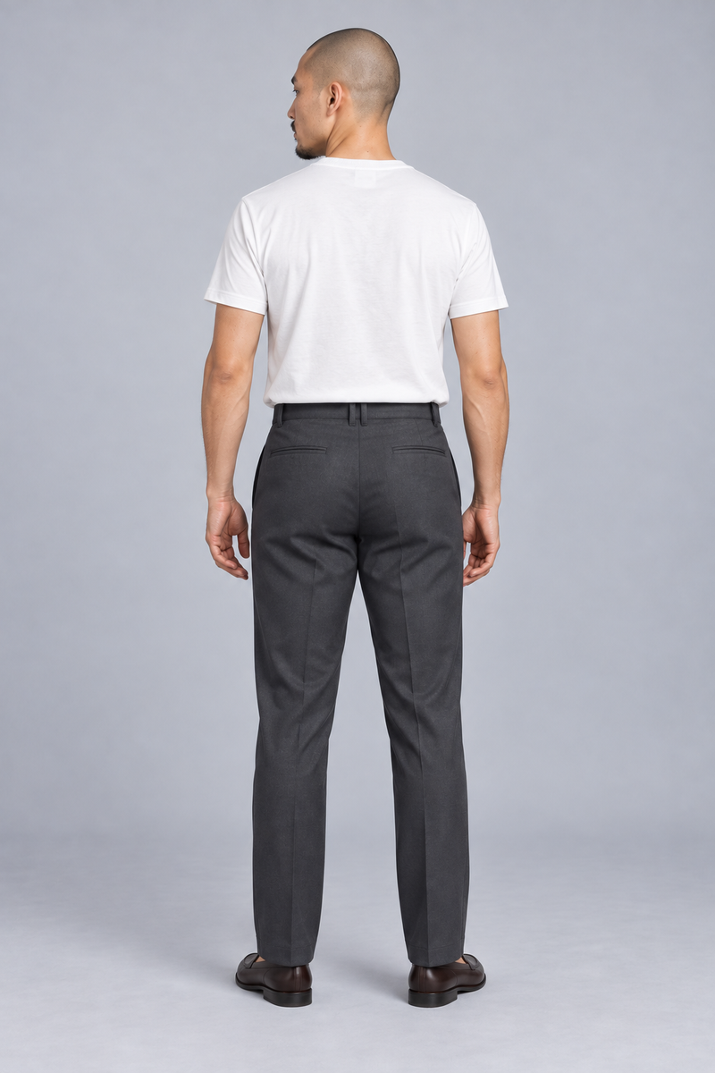 STILL Men's Evening Straight Trouser — Charcoal, View 2