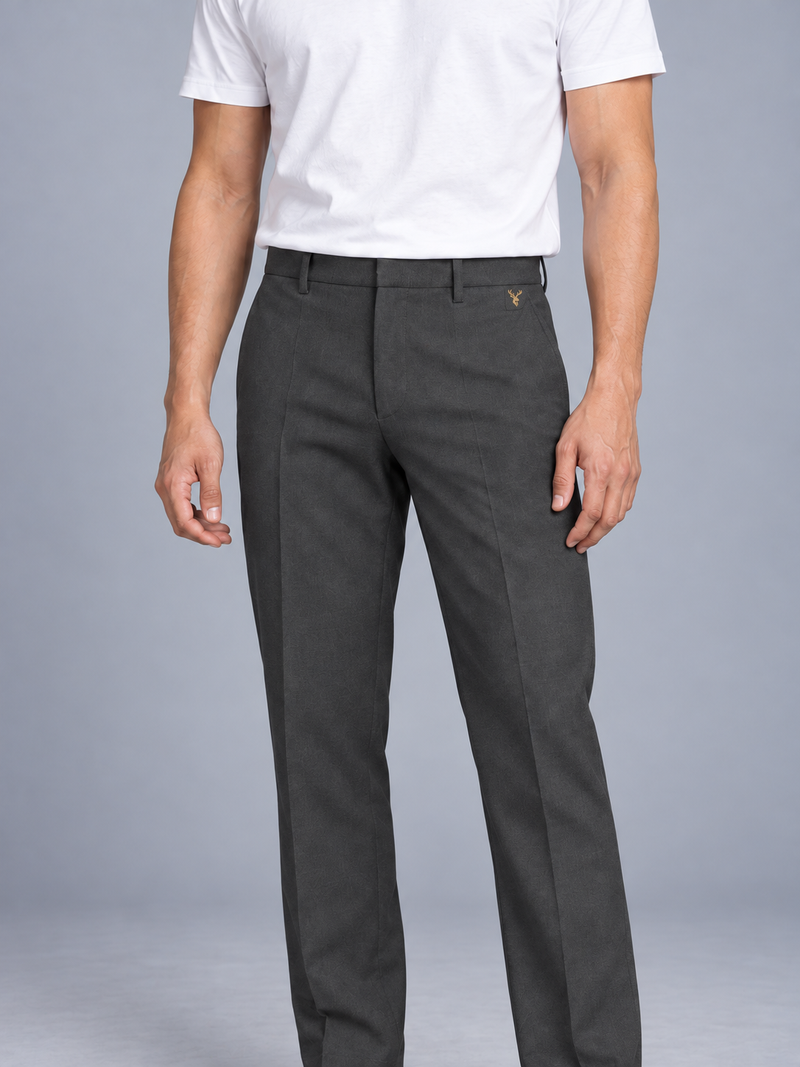 STILL Men's Evening Straight Trouser — Charcoal, View 5
