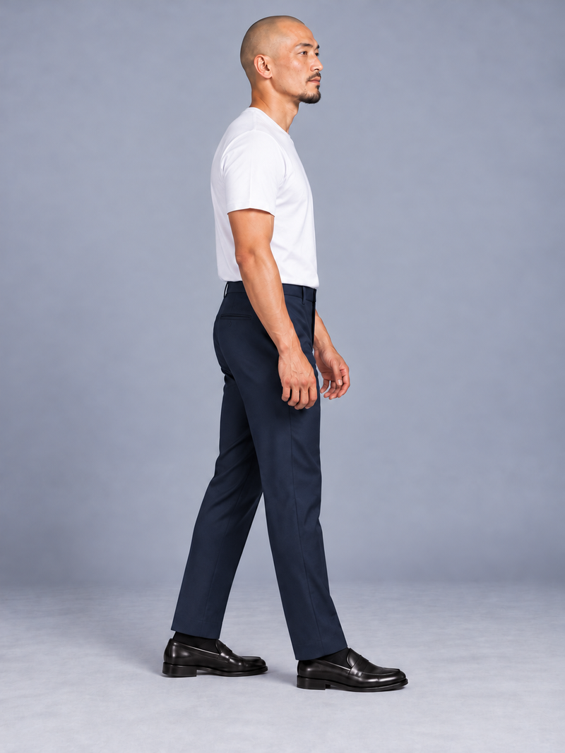 STILL Men's Evening Straight Trouser — Ink Navy, View 4