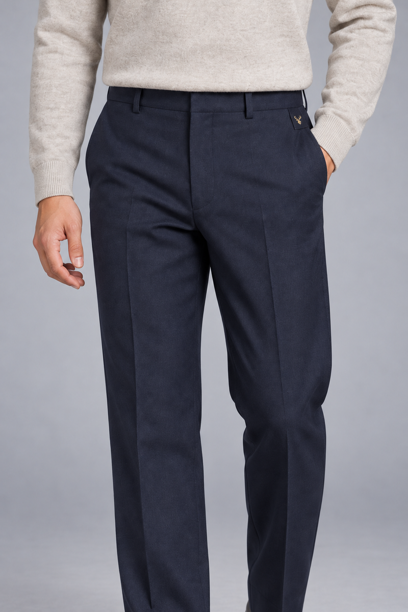 STILL Men's Evening Straight Trouser — Ink Navy, View 5
