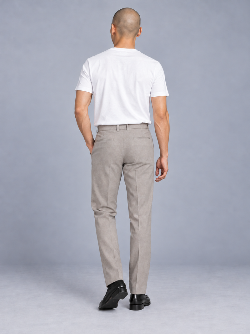 STILL Men's Evening Straight Trouser — Warm Grey, View 2