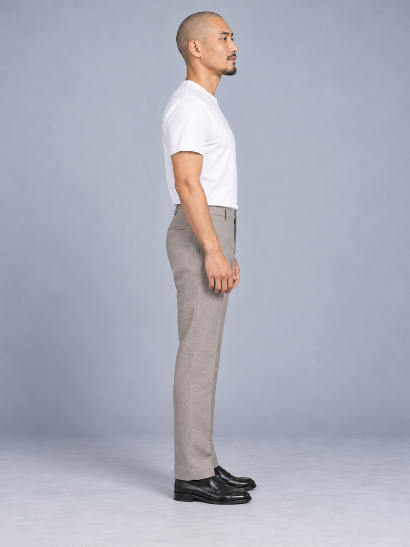 STILL Men's Evening Straight Trouser — Warm Grey, View 4