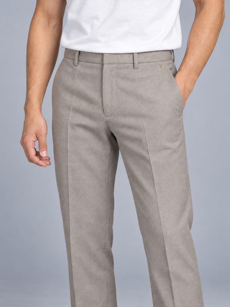 STILL Men's Evening Straight Trouser — Warm Grey, View 5