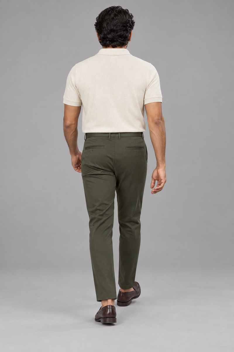 STILL Men's Quiet Taper Chino — Dark Olive, View 2
