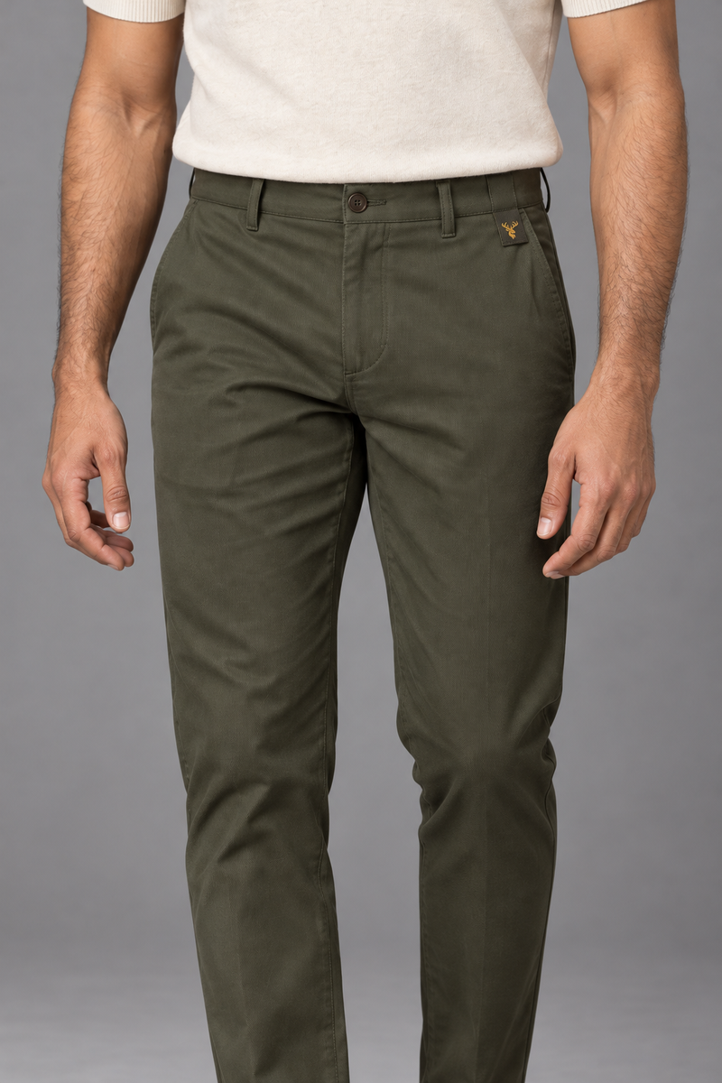 STILL Men's Quiet Taper Chino — Dark Olive, View 5