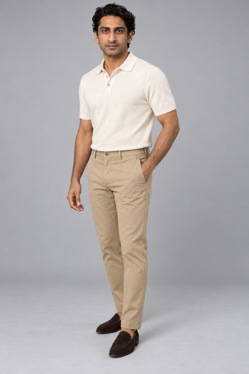 STILL Men's Quiet Taper Chino — Sand, View 3