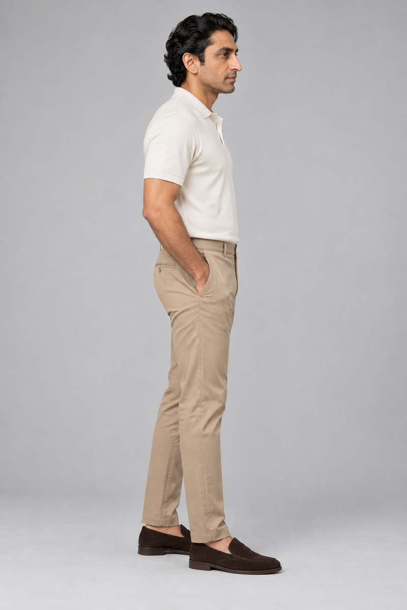 STILL Men's Quiet Taper Chino — Sand, View 4