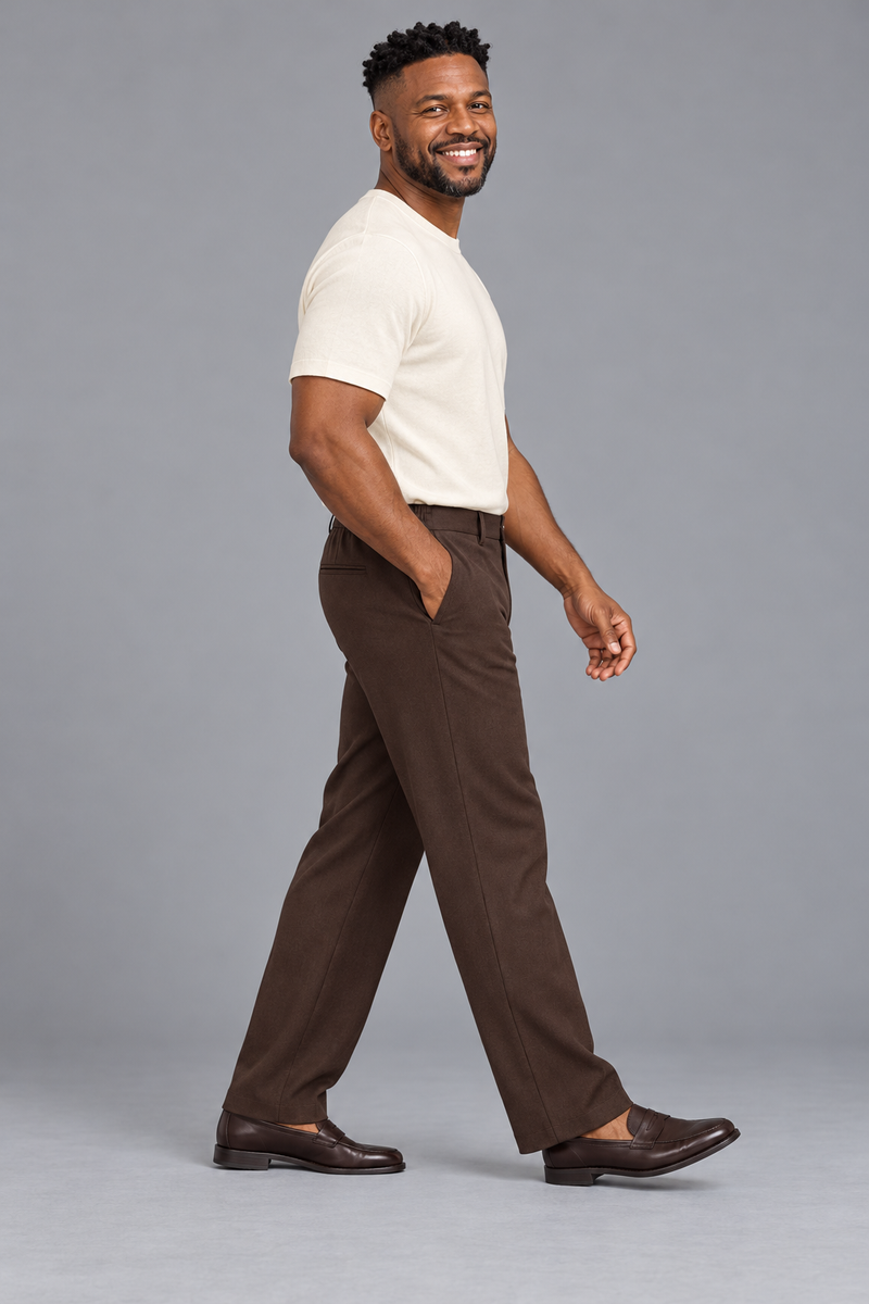 STILL Men's Soft Transit Knit Trouser — Espresso, View 4