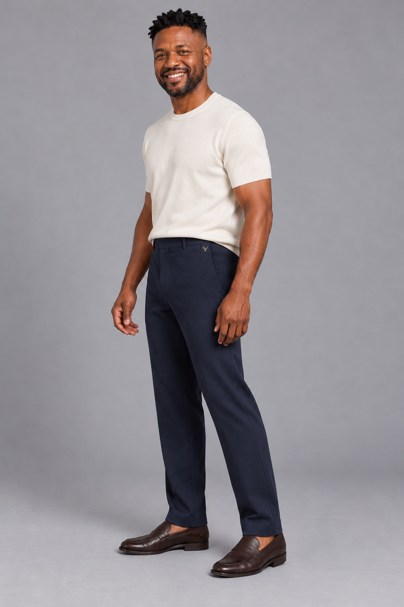 STILL Men's Soft Transit Knit Trouser — Ink Navy, View 3