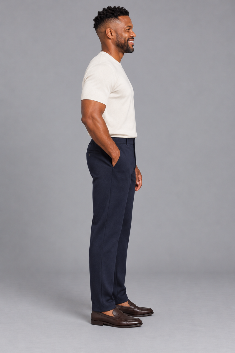 STILL Men's Soft Transit Knit Trouser — Ink Navy, View 4
