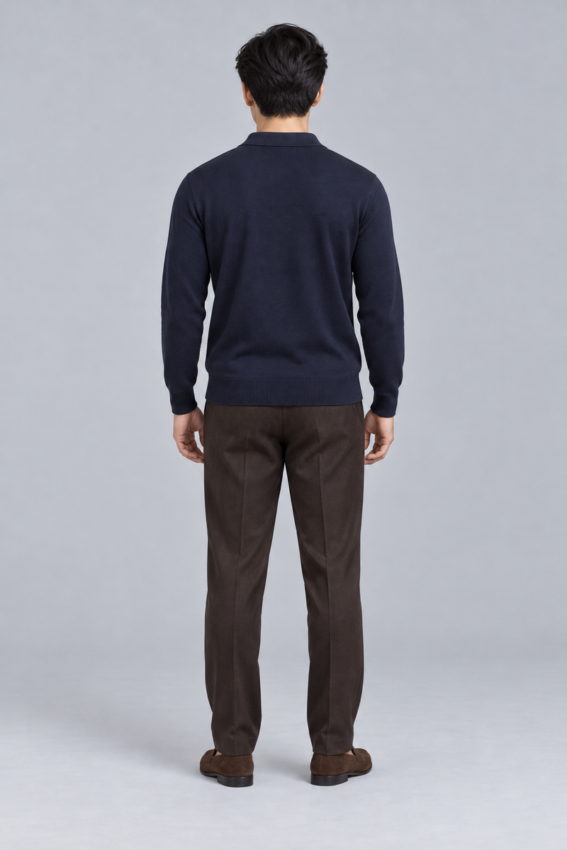 STILL Men's Soft Structure Knit Polo — Ink Navy, View 2