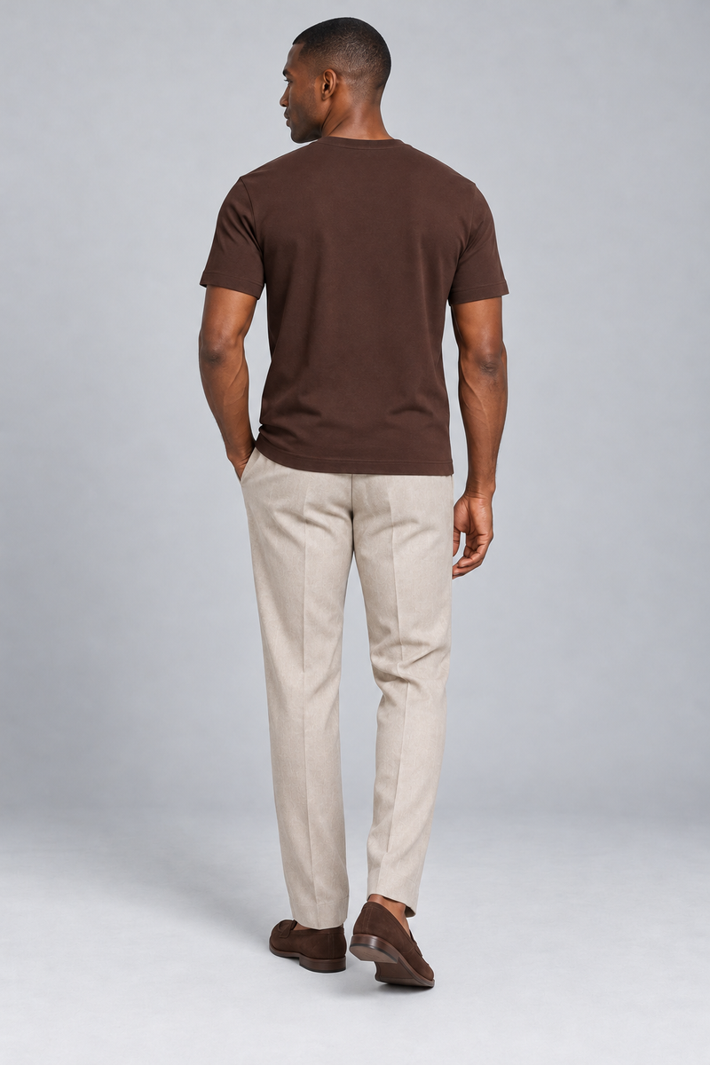 STILL Men's Quiet Line Interlock Tee — Espresso, View 2