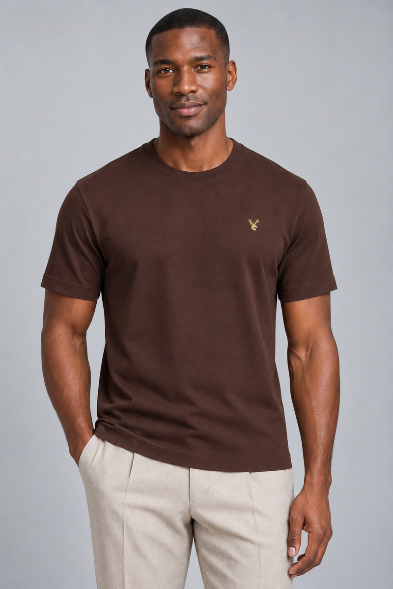 STILL Men's Quiet Line Interlock Tee — Espresso, View 5