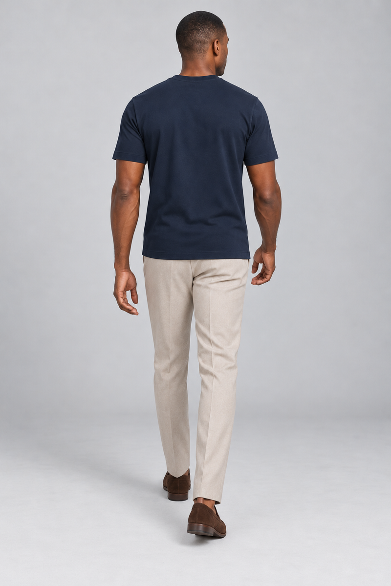 STILL Men's Quiet Line Interlock Tee — Ink Navy, View 2