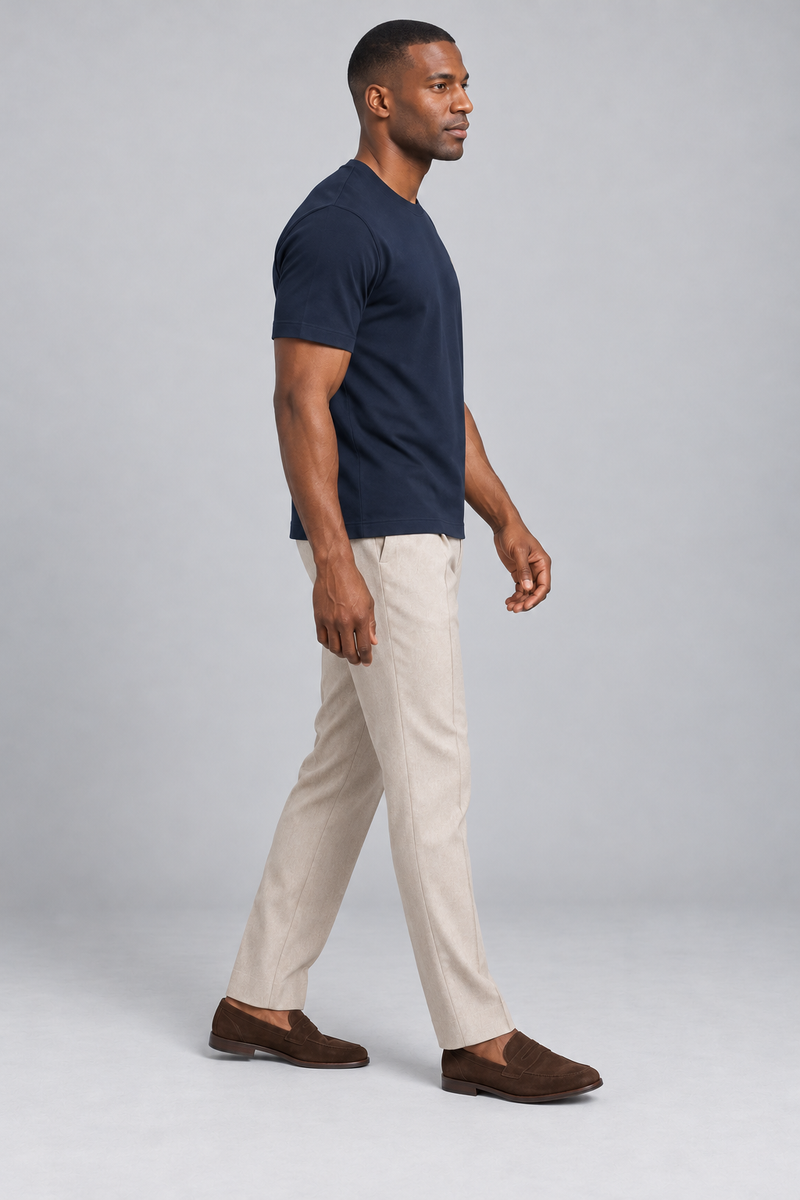 STILL Men's Quiet Line Interlock Tee — Ink Navy, View 4