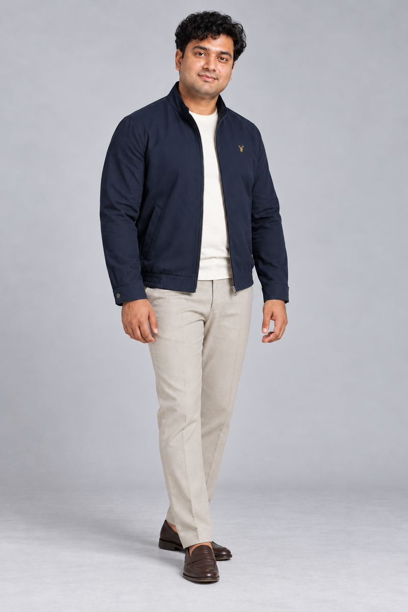 STILL Men's Aperture Zip Blouson — Ink Navy, View 3