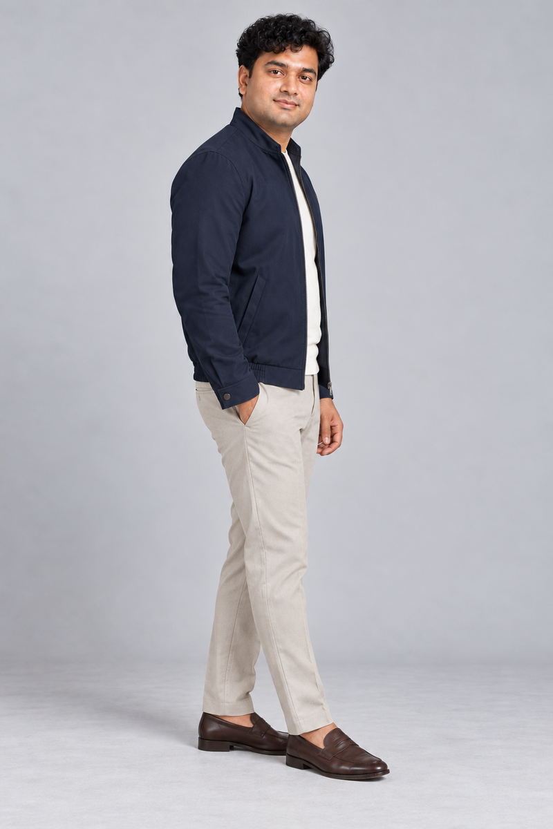 STILL Men's Aperture Zip Blouson — Ink Navy, View 4