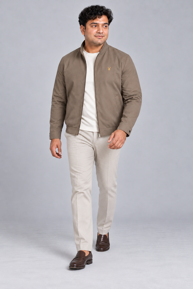 STILL Men's Aperture Zip Blouson — Mushroom, View 3