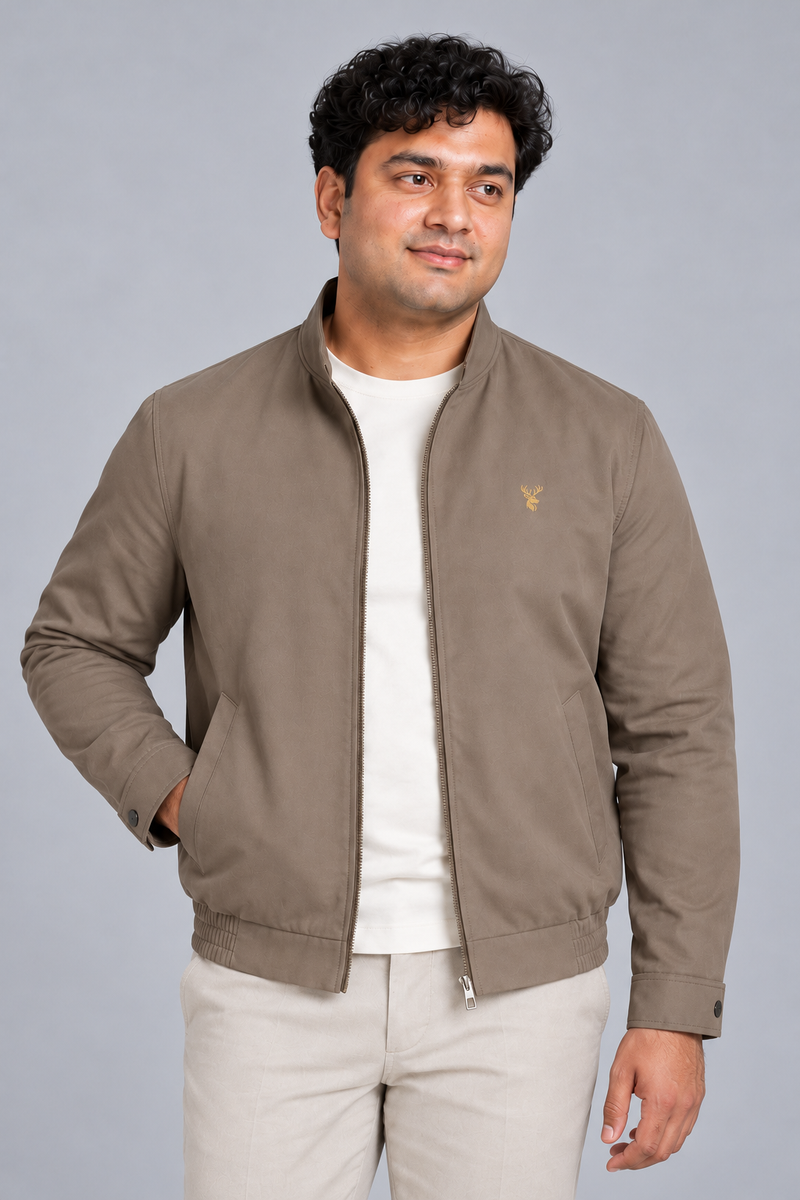 STILL Men's Aperture Zip Blouson — Mushroom, View 5