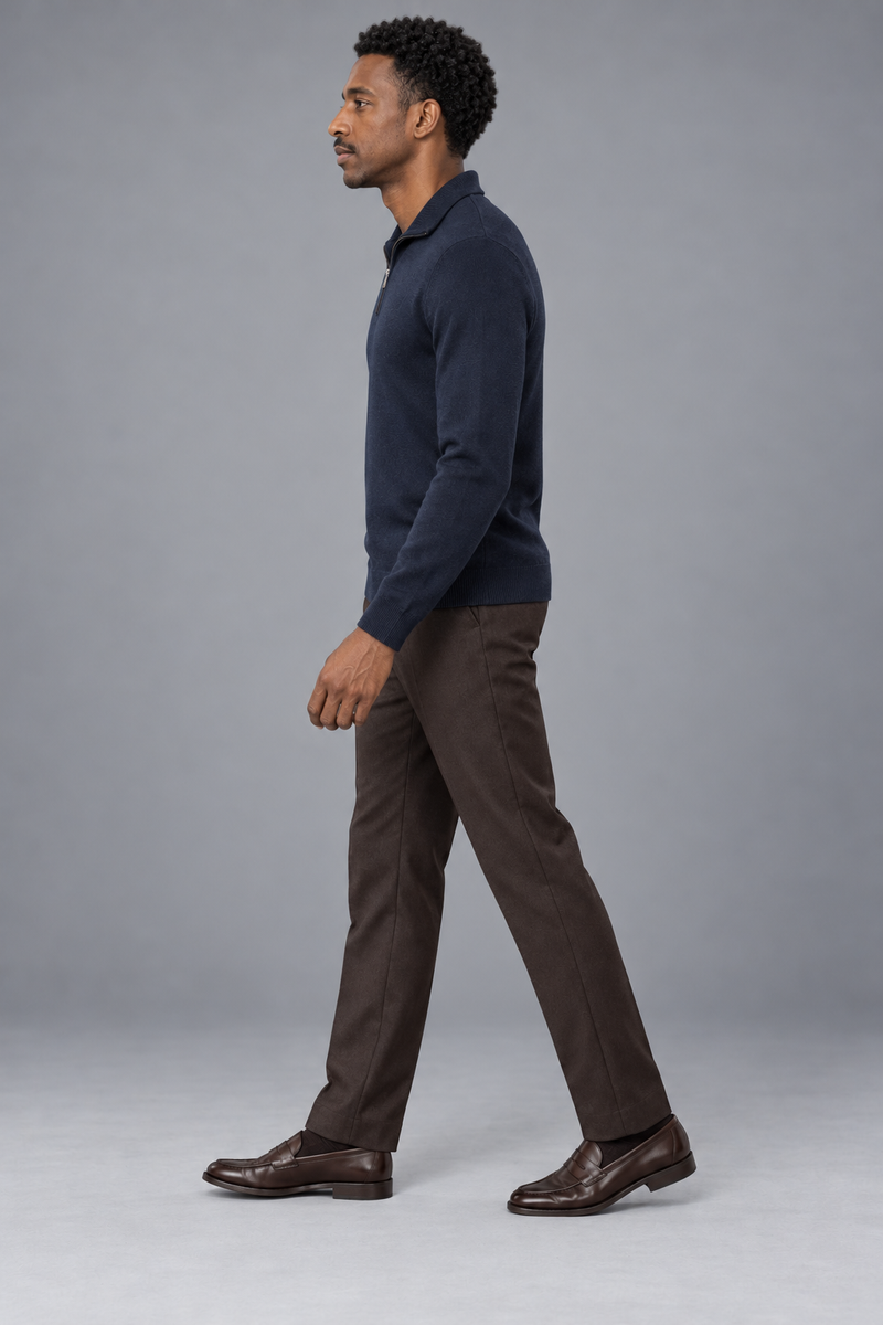 STILL Men's Soft Fold Quarter-Zip — Ink Navy, View 4
