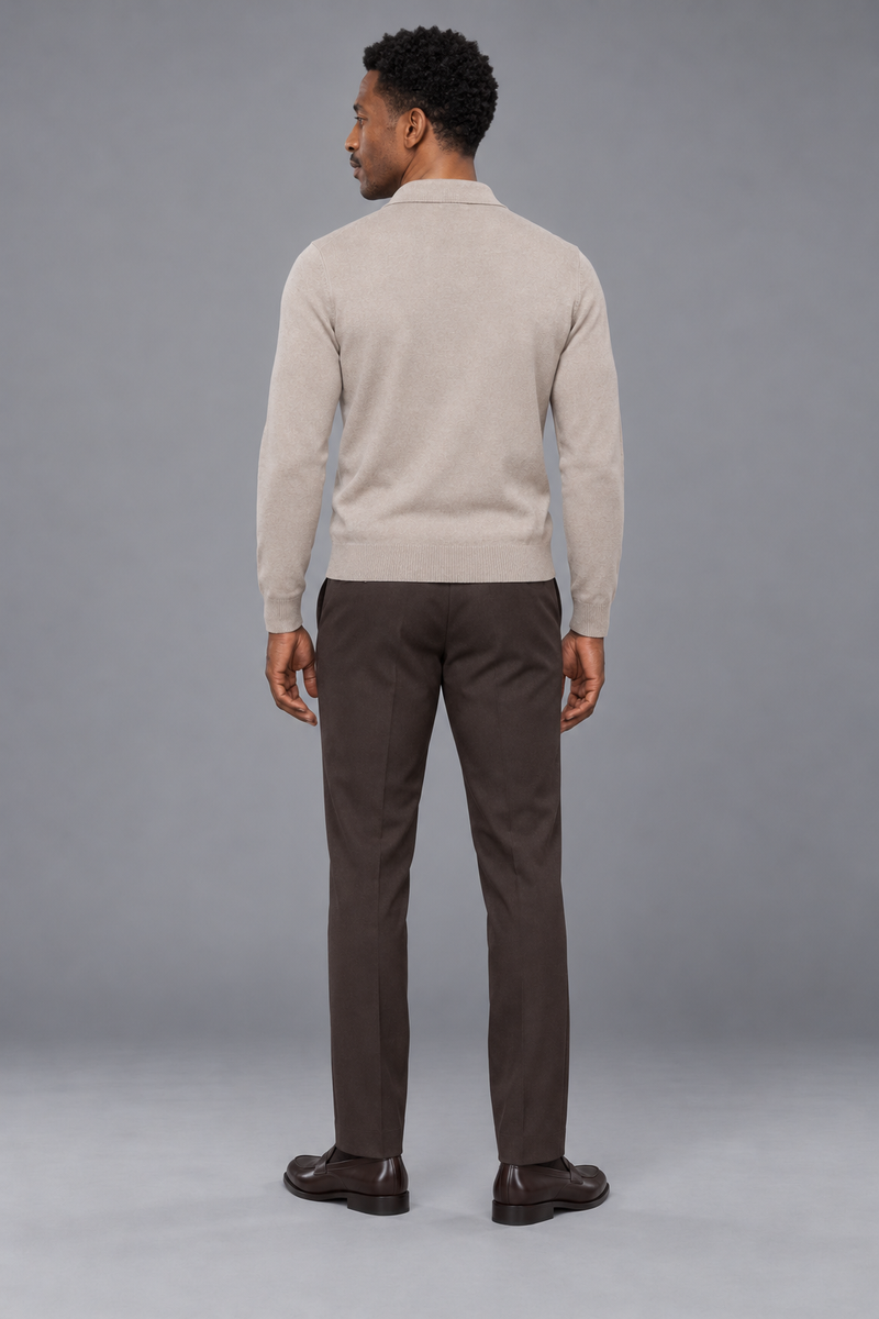 STILL Men's Soft Fold Quarter-Zip — Pebble, View 2