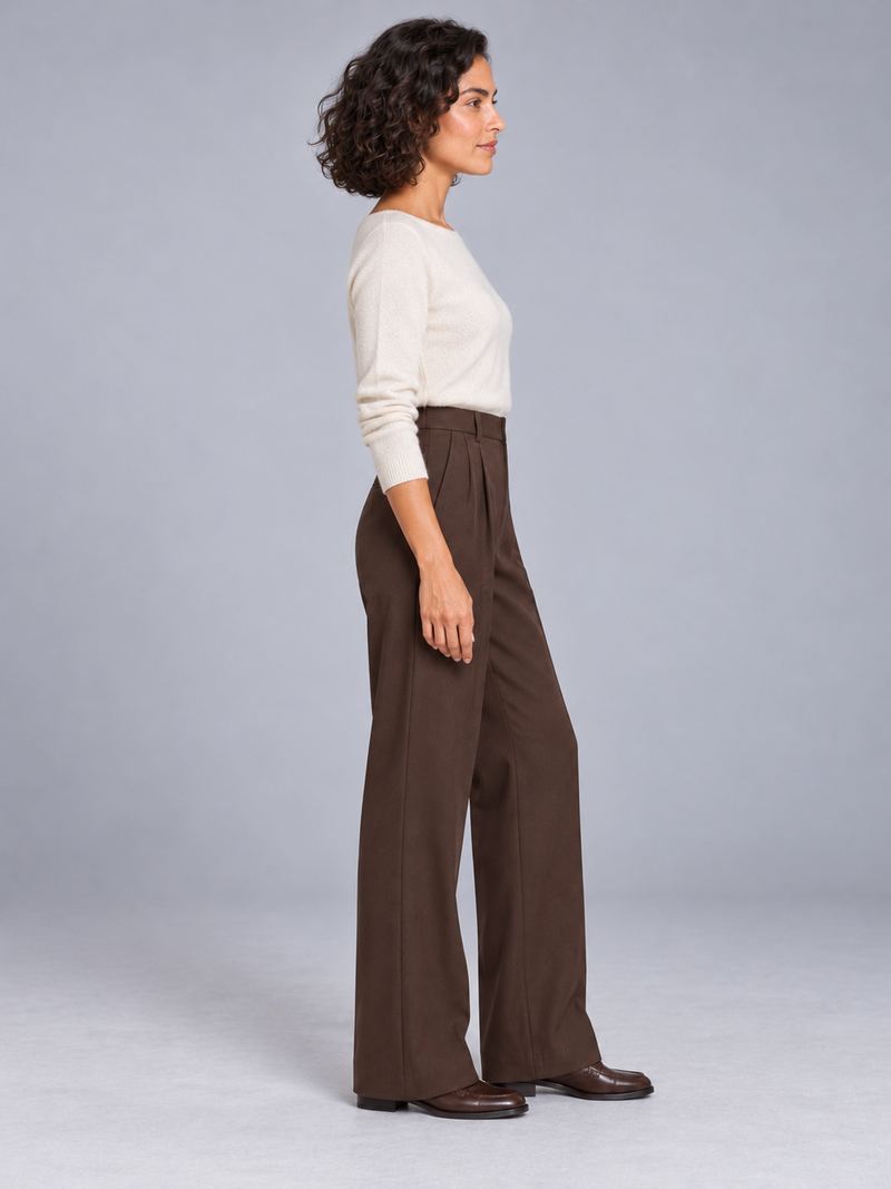 STILL Women's Line One Wide Trouser — Espresso, View 4