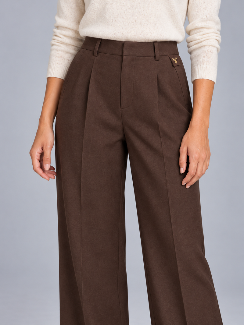STILL Women's Line One Wide Trouser — Espresso, View 5