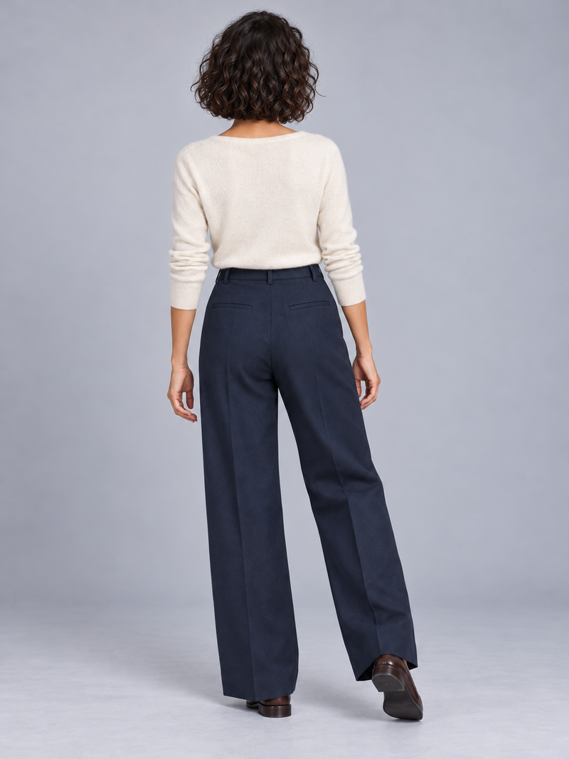 STILL Women's Line One Wide Trouser — Ink Navy, View 2