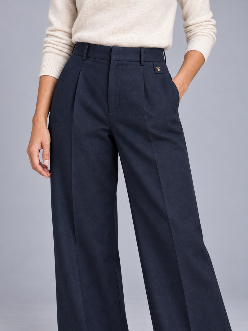STILL Women's Line One Wide Trouser — Ink Navy, View 5