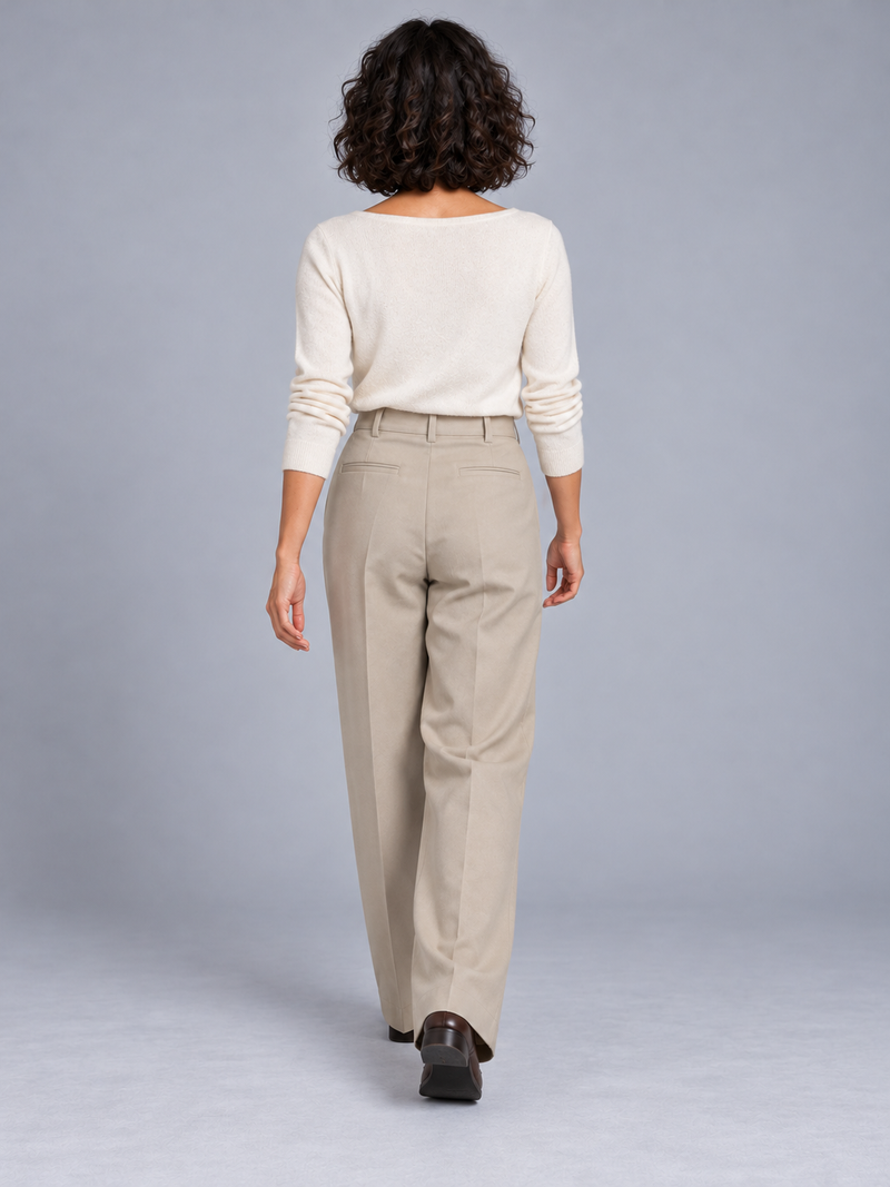 STILL Women's Line One Wide Trouser — Stone, View 2