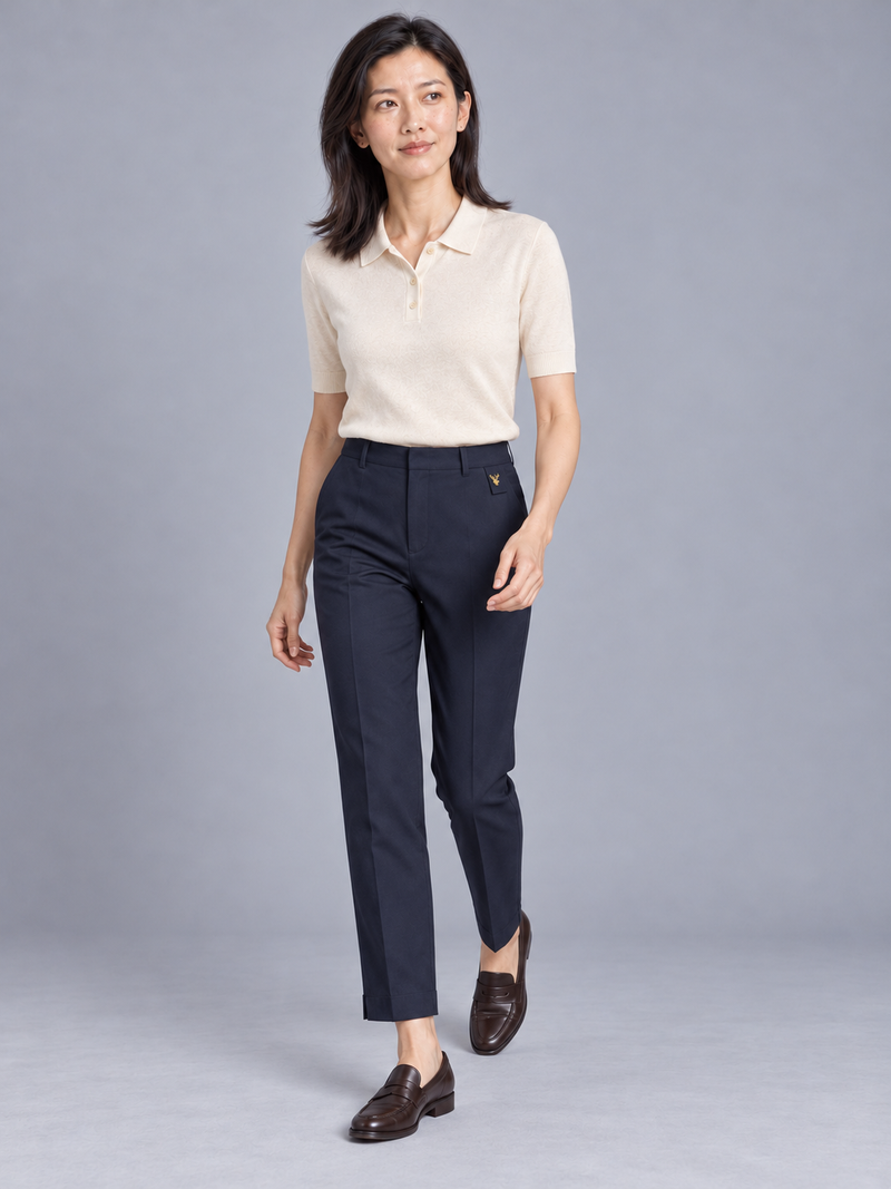 STILL Women's Quiet Ankle Trouser — Ink Navy, View 3