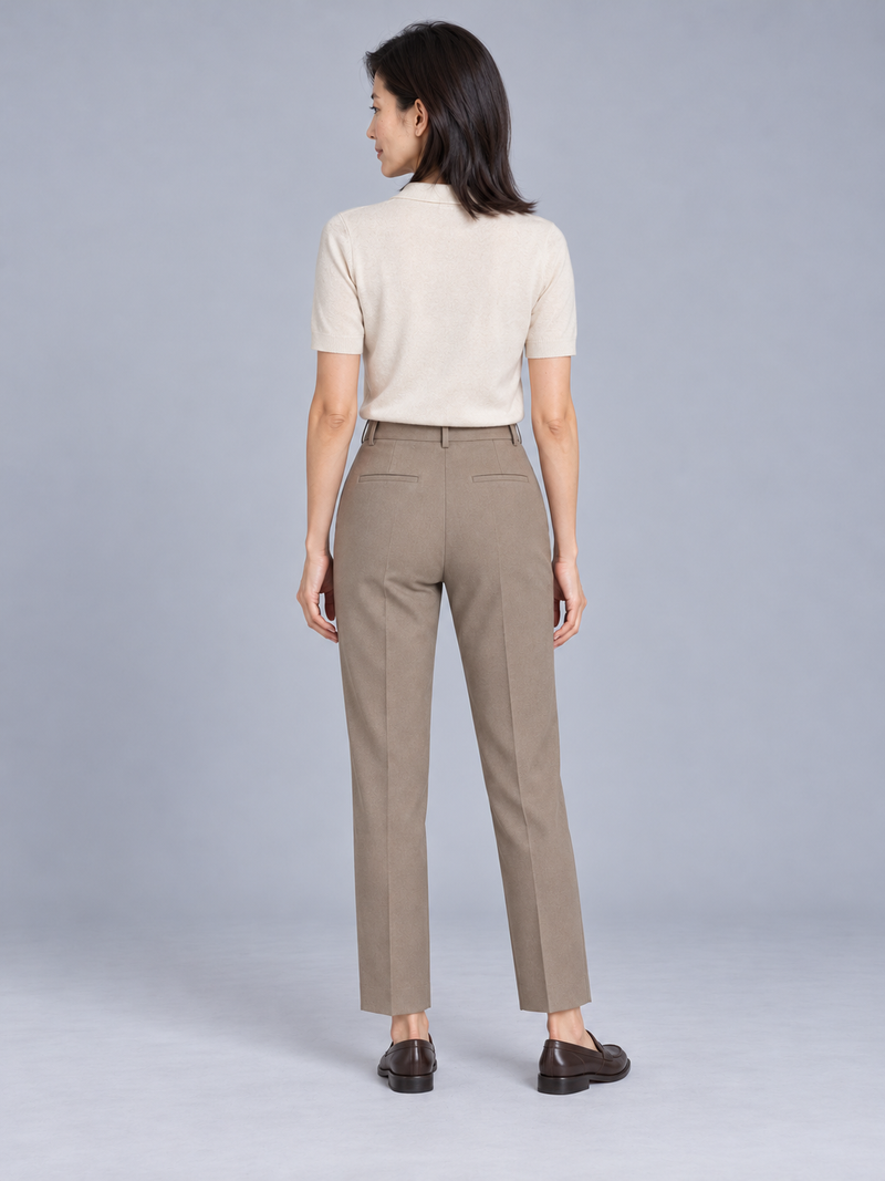 STILL Women's Quiet Ankle Trouser — Mushroom, View 2
