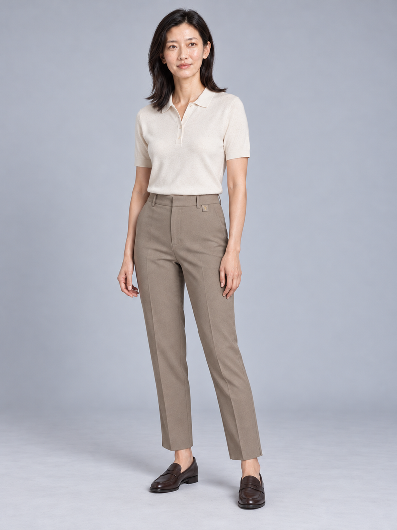 STILL Women's Quiet Ankle Trouser — Mushroom, View 3