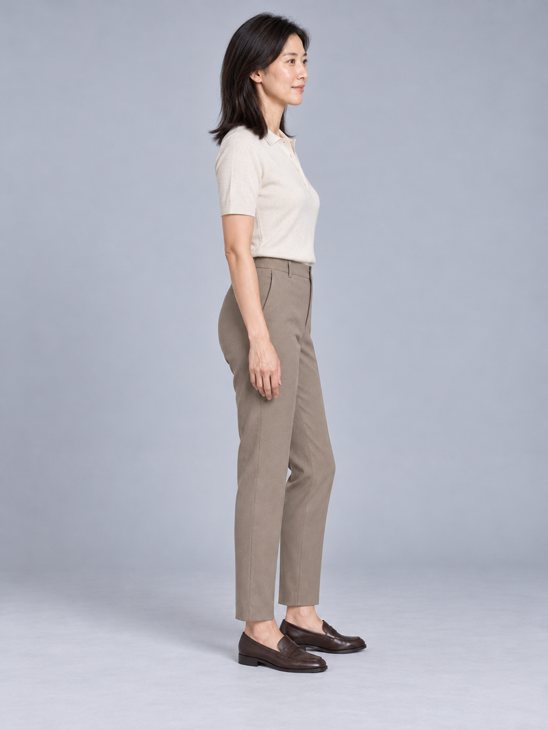 STILL Women's Quiet Ankle Trouser — Mushroom, View 4