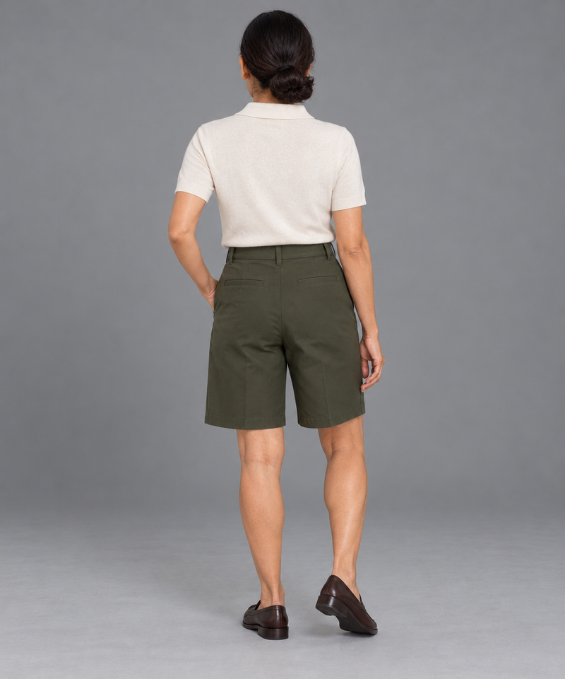 STILL Women's Gallery Tailored Bermuda — Dark Olive, View 2