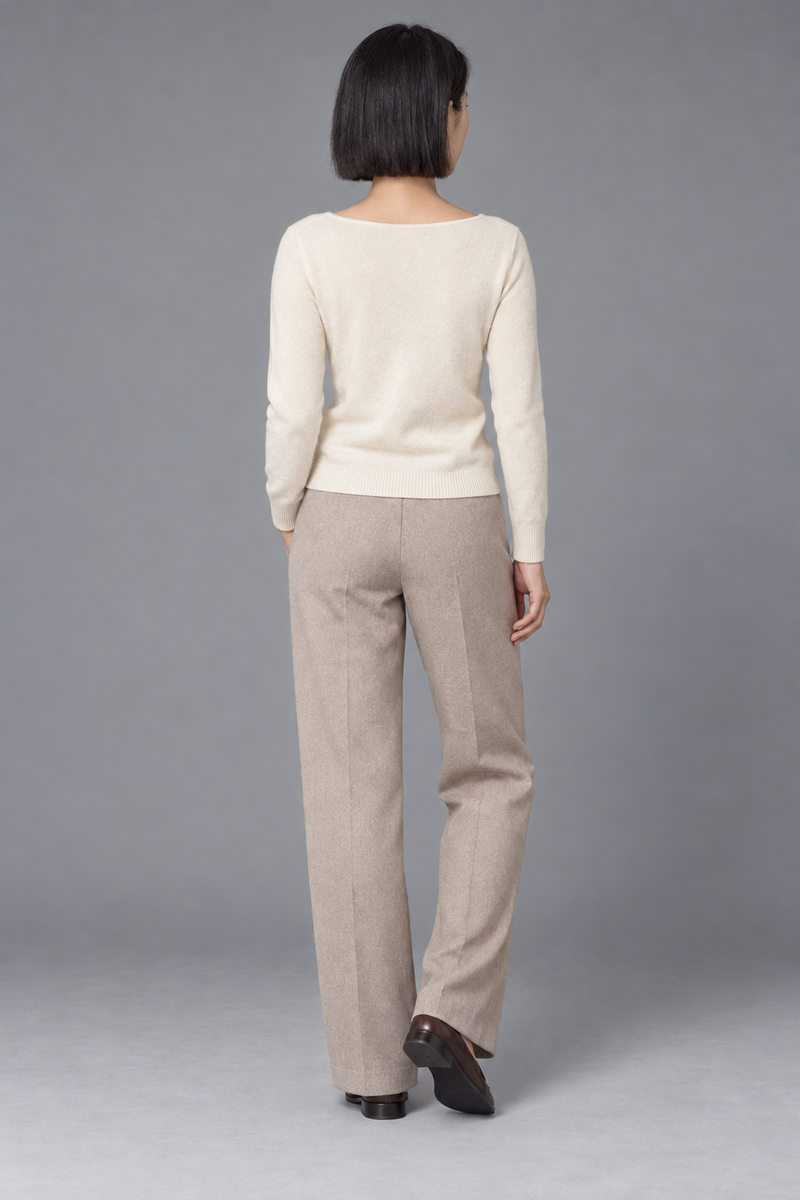 STILL Women's Evening Boat-Neck Knit — Cream, View 2