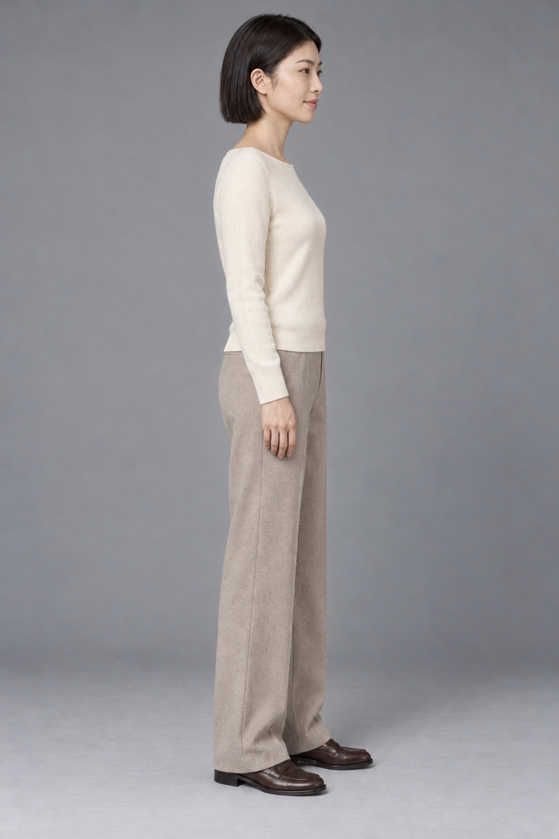 STILL Women's Evening Boat-Neck Knit — Cream, View 4