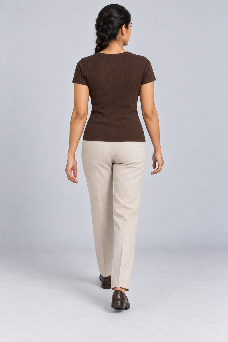 STILL Women's Contour Rib Tee — Espresso, View 2