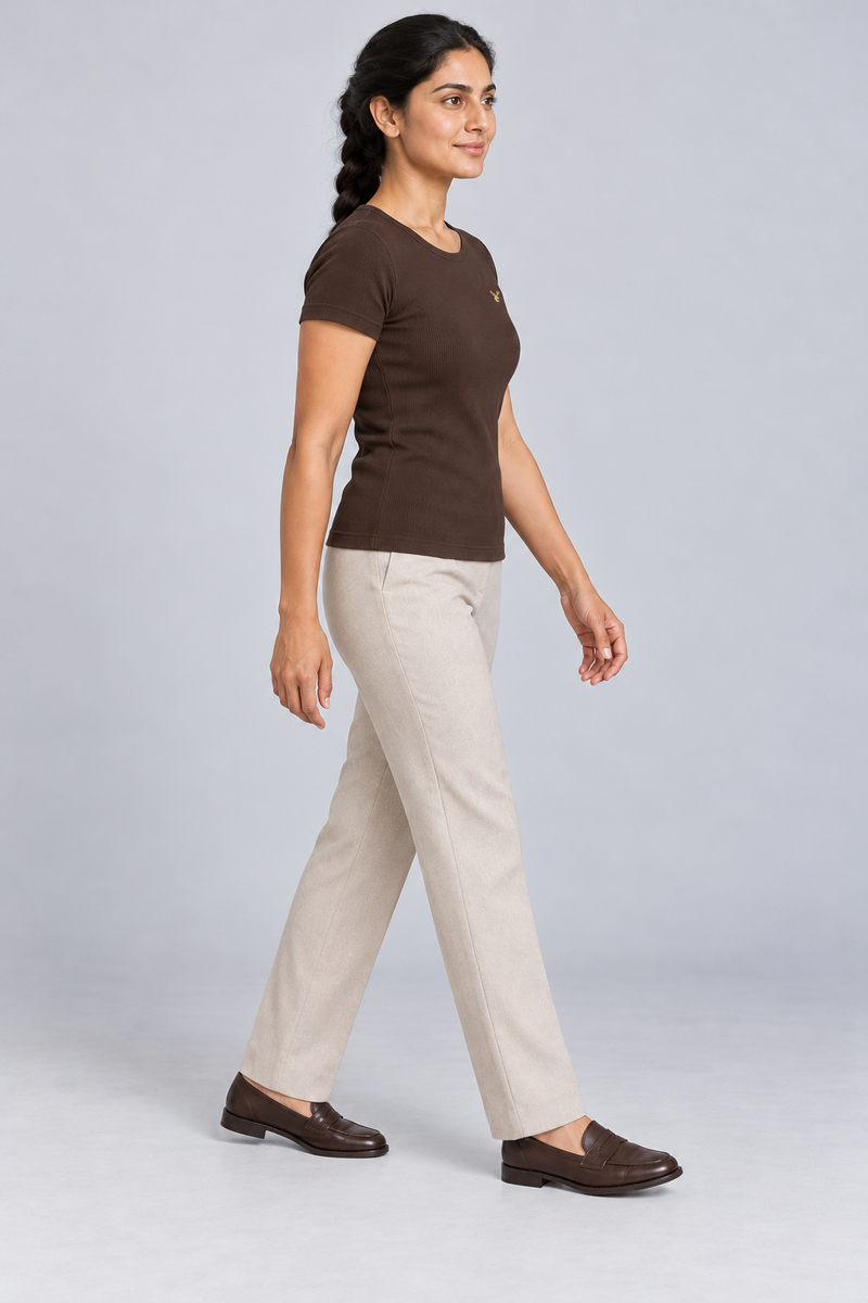 STILL Women's Contour Rib Tee — Espresso, View 4