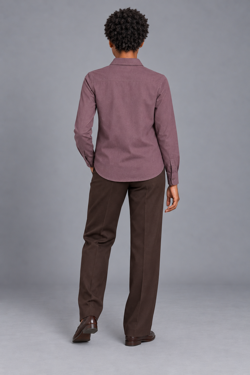 STILL Women's Quiet Line Popover Shirt — Dusty Plum, View 2