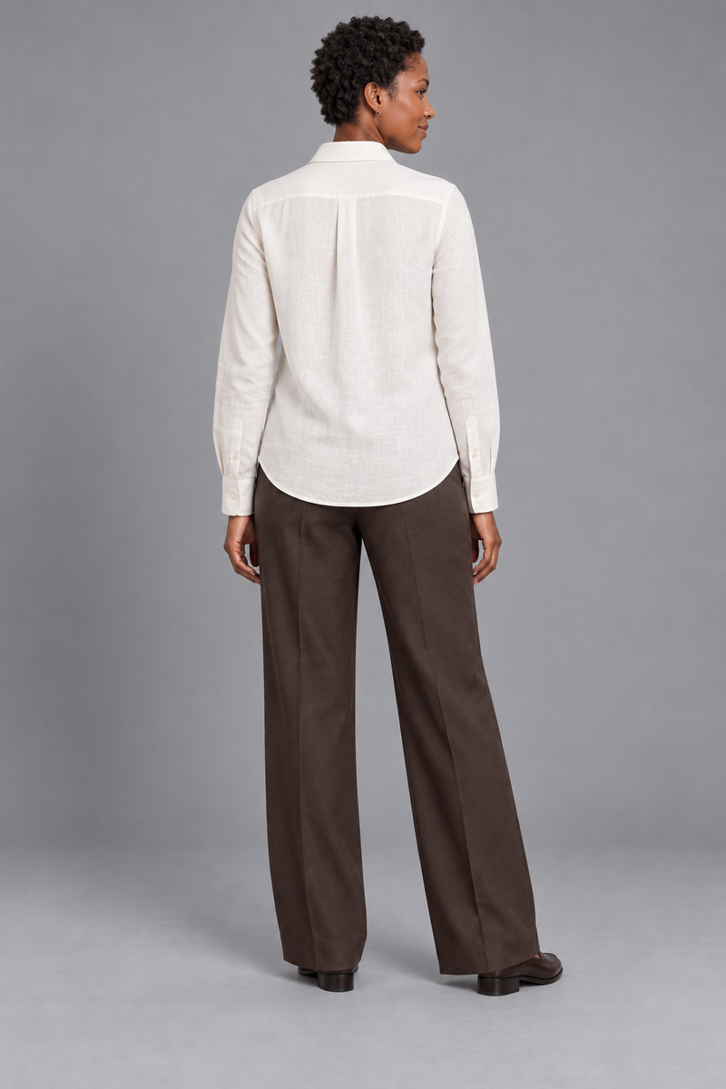 STILL Women's Quiet Line Popover Shirt — Soft White, View 2