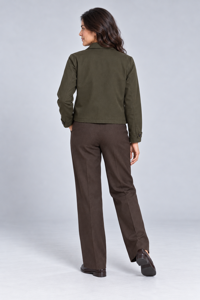 STILL Women's Gallery Short Jacket — Dark Olive, View 2